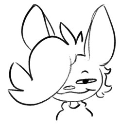 anthro eyebrows hair long_hair male narrowed_eyes raised_eyebrow smile smiling_at_viewer solo zomerous_(artist) glop_(zomerous) mammal murid murine rat rodent monochrome sketch