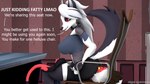 16:9 3d_(artwork) anthro big_breasts big_butt breasts butt canid canid_demon canine chair chair_activities clothed clothing demon digital_media_(artwork) duo english_text facesitting female fur furniture hair hellhound helluva_boss hi_res horn humanoid imp loona_(aeridiccore) loona_(helluva_boss) male male/female mammal moxxie_(helluva_boss) mythological_canine mythological_creature mythology on_chair sitting sitting_on_another sitting_on_chair smothering source_filmmaker tail text thick_thighs wide_hips widescreen