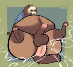 anthro anus balls belly big_anus big_balls big_butt bloated bodily_fluids butt cum cum_drip domestic_ferret dripping fart foreskin gas genital_fluids genitals hi_res huge_anus huge_butt hyper hyper_anus hyper_butt hyper_pear male mammal mustelid musteline obese obese_male overweight overweight_male pear-shaped_figure penis solo squeamsel tagme tail tail_anus true_musteline vincent weasel wide_hips