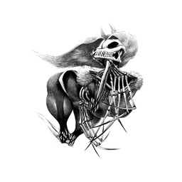 anthro bone claws curvy_figure exposed_bone female hair horror_(theme) levitating long_claws long_hair rib_cage skeleton skull solo supernatural translucent translucent_body mikelocesterlanders canid canine ghost mammal spirit 1:1 animated hi_res monochrome