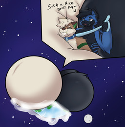 anal anal_penetration anthro balls belly belly_expansion big_balls big_belly big_penis bodily_fluids cum cum_inflation cum_inside duo expansion genital_fluids genitals hair huge_balls huge_belly huge_penis hyper hyper_balls hyper_belly hyper_genitalia hyper_penis inflation male male/male male_penetrated male_penetrating male_penetrating_male nude penetration penis sex simple_background text tongue megakoda koda_(megakoda) shenwusky canid canine canis hybrid mammal absurd_res digital_media_(artwork) english_text hi_res