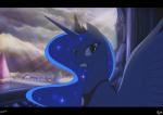 angry black_bars blue_body blue_eyes blue_feathers blue_hair crown feathered_wings feathers female feral hair headgear horn jewelry landscape looking_at_viewer mountain necklace outside sky solo spread_wings wings jowybean friendship_is_magic hasbro my_little_pony my_little_pony:_the_movie_(2017) mythology princess_luna_(mlp) equid equine mammal mythological_creature mythological_equine winged_unicorn 2017 letterbox