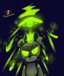 black_background dark fur glowing glowing_eyes green_eyes green_smoke grey_body grey_fur purple_background radiation radioactive simple_background simple_face smoke solo text torn_ear writing_text krackdown9 battle_bears botch_(battle_bears) alien bear mammal 2019 artist_name dark_theme digital_drawing_(artwork) digital_media_(artwork) green_theme handwritten_text shaded signature simple_shading