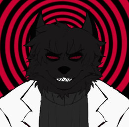 anthro black_body black_fur black_hair clothed clothing fur hair hypnosis hypnotic_eyes hypnotizing_viewer looking_at_viewer male male_anthro mind_control solo spiral spiral_eyes teeth butcher_pal adam_manchester canid canine canis hybrid mammal procyonid raccoon wolf 2025 animated colored digital_drawing_(artwork) digital_media_(artwork) headshot_portrait no_sound portrait short_playtime webm