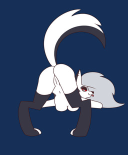 anthro ass_up breasts butt female genitals nude shaking_butt simple_background solo transparent_background under_boob vulva jamesopossum hellaverse helluva_boss mythology loona_(helluva_boss) canid canid_demon canine demon hellhound mammal mythological_canine mythological_creature 2d_animation alpha_channel animated frame_by_frame