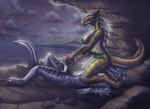 69_position anthro breasts claws cunnilingus duo female fin male male/female masturbation oral sex vaginal conditional_dnp inert-ren mythology dragon lizard mythological_creature mythological_scalie reptile scalie tails_(disambiguation)