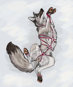 animal_genitalia animal_vulva black_tail_tip blue_eyes canine_genitalia canine_vulva cheek_tuft chest_tuft claws dewclaw digitigrade dipstick_tail facial_tuft feet female feral fur genitals inner_ear_fluff markings multi_nipple neck_tuft nipples pawpads pink_pawpads restraints simple_background solo spreader_bar tail tail_markings toe_claws toeless_(marking) tuft vulva whiskers white_body white_fur white_tail hybernation canid canine fox mammal colored digital_drawing_(artwork) digital_media_(artwork) full-length_portrait hi_res portrait