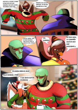 5_fingers amber_eyes anthro beverage blue_cape blue_clothing bone_frill candy cape chocolate christmas_clothing christmas_sweater christmas_topwear clothing cosplay crossover_cosplay dessert dialogue feathered_wings feathers female fingers food frill_(anatomy) green_body green_skin grey_body grey_hair grey_scales group hair holidays hot_chocolate male open_mouth open_smile red_eyes scales smile snout sweater text topwear trio wings beltimerperbus cavemanon_studios christmas dc_comics goodbye_volcano_high ko_op_(game_developer) snoot_game fang_(gvh) martian_manhunter sabah_(gvh) alien alien_humanoid humanoid martian prehistoric_species pterosaur reptile scalie 2025 comic crossover hi_res spanish_text translation_check translation_request daughter_(lore) mother_(lore) mother_and_child_(lore) mother_and_daughter_(lore) parent_(lore) parent_and_child_(lore) parent_and_daughter_(lore)