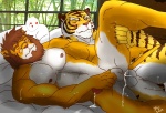 2013 abs anal anal_penetration anthro balls bed biceps big_muscles black_fur blush claws cum cum_in_ass cum_inside cumshot duo erection eyes_closed eyewear feline fur gay glans glasses hair hentist holding_penis humanoid_penis leaking lion lying male mammal mane masturbation muscles nipples nude on_side one_eye_closed orange_fur orgasm pecs penetration penis pillow pink_nose pose sex sheath tiger toragami_gaou vein white_fur
Rating: Explicit
Score: 9
User: MJ1988
Date: August 18, 2013