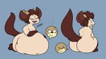 >w< after_vore anthro belly big_belly big_butt blush blush_lines burp_cloud burping butt crouching digestion duo expression_bubble eyes_closed horn looking_back looking_down male male/male presenting presenting_hindquarters raised_tail sentient_fat sitting_on_belly tail vore willing_prey conditional_dnp verdantphysician fluff_(shitpostingstag) rowan_(verdantphysician) deer horned_humanoid human humanoid hybrid mammal demi_human sequence