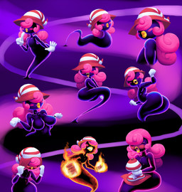 angry big_butt blush bodily_fluids breasts butt clothing cum female fire genital_fluids gloves gynomorph hair handwear hat headgear headwear intersex legless lips lipstick looking_at_viewer makeup masturbation not_furry open_mouth pink_hair purple_body shy simple_background smile solo white_clothing white_gloves white_handwear wide_hips yellow_lips outta_sync mario_bros nintendo paper_mario vivian_(mario) ghost humanoid shadow_siren spirit 2015 digital_media_(artwork) hi_res multiple_scenes