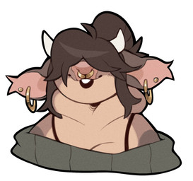 anthro bangs blush blush_lines bra_strap breasts cleavage clothed clothing ear_piercing ear_ring facial_piercing female hair hair_over_eyes hoop_ear_ring horn lips nose_piercing nose_ring piercing ponytail ring_piercing simple_background smile solo sweater thick_bottom_lip topwear white_background punkinbuu bri_(punkinbuu) bovid bovine cattle highland_cattle mammal bust_portrait hi_res portrait