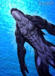 abs animal_genitalia anthro anthrofied big_muscles black_body black_skin casual_nudity genital_slit genitals male muscular muscular_anthro muscular_male navel nude pecs solo swimming underwater water white_body white_skin bomb_(artist) cetacean dolphin mammal marine oceanic_dolphin orca toothed_whale