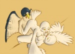 2011 ass_up avian bird bisexual breast_squish breasts falcon female kissing lesbian lying male nude nyar on_back on_front owl peregrine_falcon raised_tail sex snowy_owl straight wings
Rating: Explicit
Score: 3
User: tony311
Date: July 03, 2011
