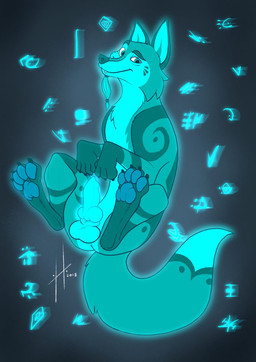 animal_genitalia animal_penis balls canine_genitalia canine_penis erection facial_hair feet feral fur genitals glowing goatee hindpaw male paws penis solo hufnaar disney elena_of_avalor zuzo canid canine fox ghost mammal spirit 2018 hi_res