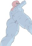 blue_body blue_skin butt ear_fins female fin genitals low-angle_view muscular muscular_female muscular_humanoid nude nude_female nude_humanoid pupils pussy scar slit_pupils solo worm's-eye_view yellow_sclera dragmarok undertale undertale_(series) undyne animal_humanoid fish fish_humanoid humanoid marine marine_humanoid absurd_res hi_res