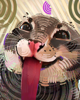 ambiguous_gender brown_body brown_eyes brown_fur fangs feral fur pink_nose solo teeth tongue tongue_out whisker_spots whiskers dreamyowl13 rigby_the_cat domestic_cat felid feline felis mammal 2025 english_description meme