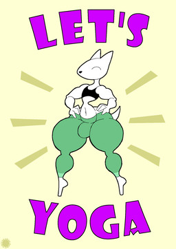 anthro bottom_heavy bottomwear bulge clothing crop_top curvy_figure eyes_closed femboy fur hands_on_hips logo male midriff navel pants shirt small_waist solo tail text thick_thighs topwear white_body white_fur wide_hips yoga_pants thatdawgmurray ernest_(ezee) canid canine canis domestic_dog mammal aliasing artist_logo artist_name digital_media_(artwork) english_text hi_res signature