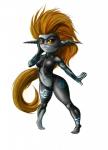 breasts female nipples not_furry solo lunamoth nintendo the_legend_of_zelda twilight_princess midna humanoid twili hi_res