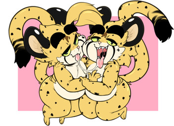 ahegao anthro arm_tuft bedroom_eyes belly big_butt bodily_fluids border butt cheek_tuft chest_tuft clone drooling duo eyebrows facial_tuft fangs femboy fur green_sclera half-closed_eyes huge_butt inviting looking_pleasured male male/male markings narrowed_eyes nude open_mouth open_smile pink_background raised_tail saliva saliva_on_tongue saliva_string seductive selfcest shortstack shortstack_male shoulder_tuft simple_background slightly_chubby slightly_chubby_anthro slightly_chubby_male smile spots spotted_body spotted_fur square_crossover tail teeth thick_eyebrows thick_thighs tongue tongue_out tuft uvula white_border wide_hips xingscourge xing_the_cheetah cheetah felid feline mammal
