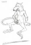 anthro balls blush genitals male masturbation penile penile_masturbation penis solo aledonrex teenage_mutant_ninja_turtles teenage_mutant_ninja_turtles_(1987) master_splinter mammal murid murine rat rodent 2012 monochrome sketch