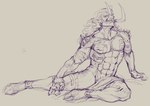 convenient_censorship hair long_hair male nude solo spikes spikes_(anatomy) suggestive tusks devilioadskin blizzard_entertainment warcraft humanoid troll_(mythology) hi_res sketch