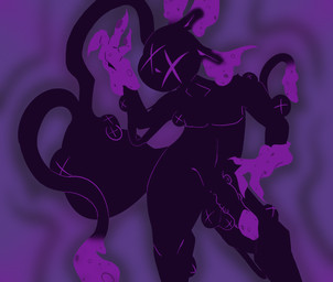 anthro balls corruption erection frill_(anatomy) genitals male penis solo tentacles x_eyes x_symbol melon_gog rain_world videocult watcher_(rain_world) rot_(rain_world) sentient_rot_(rain_world) hi_res tagme