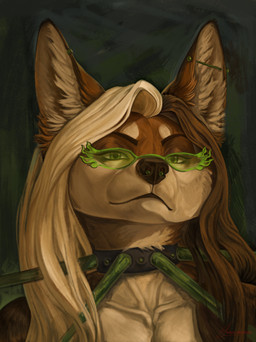 anthro collar collar_only collar_ring eyewear femboy fox_ears glasses male male/male markings multiple_piercings neck_markings nude piercing pretentious solo wearing_glasses conditional_dnp kiras_arkaneks pretentiousfork canid canine fennec_fox fox hybrid mammal true_fox hi_res