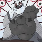 anthro asian_clothing avian_feet clothing dreamworks_smirk east_asian_clothing feet foot_focus japanese_clothing kimono male smile smirk soles solo talons toes dragotrashcan dreamworks kung_fu_panda lord_shen avian bird galliform peafowl phasianid 1:1 absurd_res hi_res