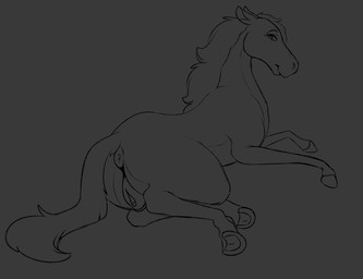 animal_genitalia animal_vulva anus equine_anus equine_genitalia equine_vulva female feral genitals head_turned hooves looking_back lying mane pose quadruped side_view simple_background smile solo tail vulva conditional_dnp psy101 equid equine horse mammal absurd_res full-length_portrait hi_res monochrome pinup portrait