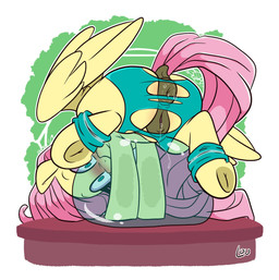 anus ball bodily_fluids butt clothed clothing exercise_ball eyelashes feathered_wings feathers female feral fur genital_fluids genitals hair pink_hair pupils quadruped solo tail tail_aside torn_clothing vaginal_fluids vulva wings yellow_body louvely friendship_is_magic hasbro my_little_pony mythology fluttershy_(mlp) equid equine mammal mythological_creature mythological_equine pegasus hi_res