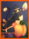 anthro border clothed clothing dildo female fully_clothed heart_eyes heart_symbol holidays looking_at_viewer magic_user misleading_thumbnail orange_border patreon_logo sex_toy skimpy solo text witch nic-m-lyc beta_pokemon_games halloween nintendo patreon pokemon pokemon_gold_beta bell_(nic-m-lyc) berurun beta_pokemon_(species) felid mammal pokemon_(species) absurd_res english_text hi_res