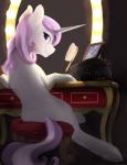 female feral hair hooves horn pink_hair pink_nose smile solo silfoe friendship_is_magic hasbro my_little_pony mythology fleur_de_lis_(mlp) equid equine mammal mythological_creature mythological_equine unicorn 2018 digital_media_(artwork) hi_res