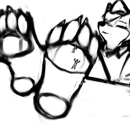 ambiguous_gender anthro dominant dominant_female feet female foot_fetish foot_focus group male male/female micro military paws soldier warrior worship derionzin anna_morozova canid canine canis domestic_dog husky mammal nordic_sled_dog spitz 1:1 hi_res monochrome