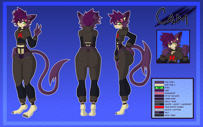 anthro belt biped black_clothing black_hoodie black_topwear bottomwear clothed clothing denim denim_bottomwear denim_clothing eyeshadow femboy fishnet_clothing fishnet_legwear fishnet_topwear fur green_eyes hair hoodie jeans legwear makeup male pants pink_eyeshadow purple_body purple_fur purple_hair purple_tail smug solo tail tan_body tan_fur team_rocket_uniform text topwear derthevaporeon nintendo pokemon team_rocket grunt_(pokemon) rocket_grunt domestic_cat felid feline felis generation_5_pokemon mammal pokemon_(species) purrloin 16:10 absurd_res english_text hi_res widescreen