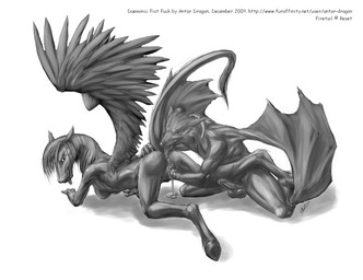 all_fours anal anthro balls bodily_fluids breasts copyright_symbol cum duo erection feathered_wings feathers female fingering_while_rimming fisting genital_fluids genitals hand_on_another's_butt hand_on_butt hooves horn licking looking_back lying male male/female male_rimming_female messy nude on_front oral penetration penis profanity raised_tail rimming sex side_boob symbol tail text tongue tongue_out vaginal vaginal_fisting vaginal_penetration wings antar_dragon mythology canid canine canis equid equine mammal mythological_creature mythological_equine pegasus wolf english_text monochrome url