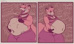 ambiguous_gender anthro cross-eyed digestion fatal_vore half-closed_eyes hypnosis hypnotic_eyes mind_control narrowed_eyes open_mouth open_smile oral_vore ringed_eyes rumbling_stomach simple_background smile solo text tongue tongue_out vore thunder_maid canid canine fox mammal comic english_text