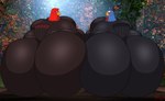 anthro beak bedroom_eyes belly big_belly big_butt blue_body blue_eyes blue_fur blush brown_body butt butt_press butt_squish detailed_background duo feather_hair feathers fur grey_body half-closed_eyes huge_butt looking_back male male/male moobs narrowed_eyes nipples nude obese obese_anthro obese_male overweight overweight_anthro overweight_male pseudo_hair puffed_cheeks red_body red_fur seductive showing_butt smile squish surprised_expression tail tail_feathers thick_thighs uncertain waddle wide_hips yellow_beak andrewthewolf2018 free_birds relativity_media jake_(free_birds) ranger_(free_birds) avian bird galliform phasianid turkey 2024 digital_media_(artwork) hi_res