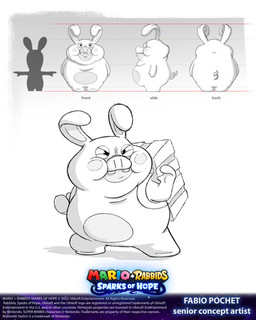 anthro belly big_belly big_cheeks black_eyes buckteeth chart chubby_cheeks closed_smile copyright_symbol curled_tail duo featureless_crotch featureless_feet feet fighting_pose fist front_view grey_body grey_skin height_chart long_ears looking_at_viewer male mitten_hands mouth_closed narrowed_eyes no_eyebrows nude_anthro nude_male obese obese_anthro obese_male overweight overweight_anthro overweight_male pose rear_view side_view silhouette simple_background smile smiling_at_viewer squint symbol t-pose tail teeth text title white_background white_body fabio_pochet mario_plus_rabbids_sparks_of_hope nintendo raving_rabbids rayman_(series) ubisoft lagomorph mammal rabbid squasher_(mario_plus_rabbids) suid suine thwomp 2023 4:5 absurd_res artist_name digital_drawing_(artwork) digital_media_(artwork) english_description english_text greyscale hi_res monochrome multiple_images official_art shaded