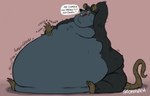 3_toes 4_fingers anthro armpit_hair armpit_tuft belly big_belly big_cheeks biped black_nose body_hair buckteeth cheek_tuft chest_tuft chubby_cheeks curling_tail curling_toes dialogue digestion digestion_noises facial_tuft feet fingers fur grey_belly grey_body grey_fur hairless_feet hairless_hands hairless_tail half-closed_eyes hand_behind_head head_tuft hiccuping huge_belly inner_ear_fluff male moobs morbidly_obese morbidly_obese_anthro morbidly_obese_male multicolored_body multicolored_fur narrowed_eyes obese obese_anthro obese_male open_mouth overweight overweight_anthro overweight_male patting_belly paws raised_arm simple_background sloshing_belly smile soles solo sound_effects speech_bubble tail tan_background teeth text toes tuft two_tone_body two_tone_fur wavy_mouth wavy_smile yellow_sclera fatdanwich charlotte's_web hanna-barbera templeton_(charlotte's_web) mammal murid murine rat rodent 2023 colored digital_drawing_(artwork) digital_media_(artwork) english_text flat_colors hi_res signature
