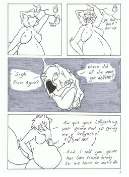 after_vore belly breasts duo female female_pred female_prey overweight plant text tree vore ndnode wolfette_(character) animal_humanoid canid canid_humanoid canine canine_humanoid human humanoid mammal mammal_humanoid wolf_humanoid 2011 comic english_text hi_res
