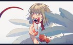 blood blood_from_mouth blood_in_mouth blood_on_face blood_on_hand bodily_fluids feathered_wings feathers female solo tail wings hornyharpy delicious_in_dungeon falin_touden human humanoid mammal 16:10 2024 hi_res letterbox tagme widescreen