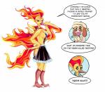 2017 anthro artsyrobo beak breasts clothing digital_media_(artwork) duo english_text eyebrows eyelashes female fire flaming_hair flaming_tail flaming_wings fuega_(velociripper) generation_1_pokemon generation_2_pokemon legendary_pokemon leo_(velociripper) maid_uniform meme meme_clothing moltres nintendo non-mammal_breasts pokemon pokemon_(species) pseudo_hair purple_eyes side_boob smeargle solo_focus standing sweater tail text topwear uniform vain virgin_killer_sweater wings