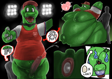 abstract_background anthro areola assisted_exposure balls belly belly_expansion belly_overhang big_areola big_belly big_breasts big_butt big_moobs big_nipples blush bodily_fluids body_transformation breasts butt clothed clothing collar crying crying_while_penetrated death_by_snu_snu duo egg ex expansion from_behind_position genital_fluids genitals hands_behind_head hat headgear headwear heart_egg heart_symbol huge_belly huge_breasts huge_moobs huge_nipples hyper hyper_belly hyper_breasts hyper_impregnation hyper_moobs hyper_navel hyper_nipples hyper_pregnancy impregnation impregnation_view long_penis male male/male mascot moobs navel nipples obese obese_anthro obese_male outie_navel overweight overweight_anthro overweight_male oviposition pantsed_male pantsing pantsless_anthro pantsless_male penis precum precum_squirt pregnant pregnant_male prolapse public public_exposure public_nudity public_sex questionable_consent raised_clothing raised_shirt raised_topwear rapid_pregnancy sex shirt small_balls small_penis soccer soccer_jersey sperm_cell sport stadium_lighting tears thick_thighs toony topwear unconscious veiny_belly sightsear arsenal_fc anon gunnersaurus_rex dinosaur prehistoric_species reptile saurischian scalie theropod tyrannosaurid tyrannosauroid tyrannosaurus tyrannosaurus_rex hi_res