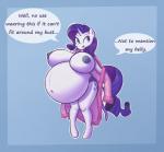 anthro anthrofied areola belly big_belly big_breasts black_areola black_nipples breasts clothed clothing female horn huge_breasts hyper hyper_pregnancy nipples pregnant pregnant_anthro pregnant_female solo text undressing forfun41 friendship_is_magic hasbro my_little_pony mythology rarity_(mlp) equid equine horse mammal mythological_creature mythological_equine pony unicorn english_text hi_res