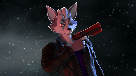 5_fingers anthro black_clothing black_jacket black_nose black_topwear claws clothed clothed_anthro clothed_male clothing cosmic_background evil_grin facial_scar fingers fur grey_body grey_fur gun hair handgun holding_gun holding_handgun holding_object holding_pistol holding_ranged_weapon holding_weapon jacket looking_at_viewer male pistol purple_clothing purple_shirt purple_topwear ranged_weapon red_eyes scar shirt smile solo space space_background topwear weapon white_body white_fur white_hair thevestige warfaremachine_(modeler) nintendo star_fox wolf_o'donnell canid canine canis mammal wolf 16:9 3d_(artwork) digital_media_(artwork) hi_res source_filmmaker_(artwork) widescreen