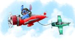 accessory aircraft airplane black_eyes blue_body blue_nose bow_(feature) bow_accessory bow_ribbon button_(fastener) button_eyes centered_hair_bow cloud flying hair_accessory hair_bow hair_ribbon notched_ear open_mouth open_smile outside pilot_hat ribbons simple_background sky smile solo vehicle mat0629 disney lilo_and_stitch scrump stitch_(lilo_and_stitch) alien experiment_(lilo_and_stitch) inanimate_object 16:9 2020 hi_res widescreen