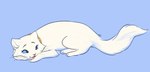 blue_background blue_sclera collar female feral fur open_mouth simple_background smile solo whiskers white_body white_fur danadelions disney the_aristocats duchess_(aristocats) domestic_cat felid feline felis mammal 2017