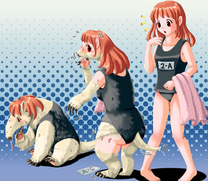 base_one_layout basic_sequence claws clothed clothed_feral clothing female feral gradient_background hair halftone_background human_to_feral linear_sequence long_snout one-piece_swimsuit one_row_layout pattern_background school_swimsuit simple_background snout solo species_transformation swimmer swimwear tail three_frame_image three_frame_sequence tongue transformation transformation_sequence edmol anteater human mammal pilosan tamandua xenarthran 2010 digital_media_(artwork) full-length_portrait halftone portrait sequence