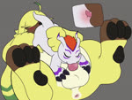 69_position anal anthro anus balls claws duo erection fellatio fur genitals hair hair_over_eyes licking male male/male oral pawpads penile penis red_hair rimming sex size_difference tongue tongue_out white_body white_fur yellow_body yellow_fur grenym bandai_namco digimon angoramon digimon_(species) gomamon lagomorph leporid mammal rabbit 4:3 animated no_sound short_playtime webm